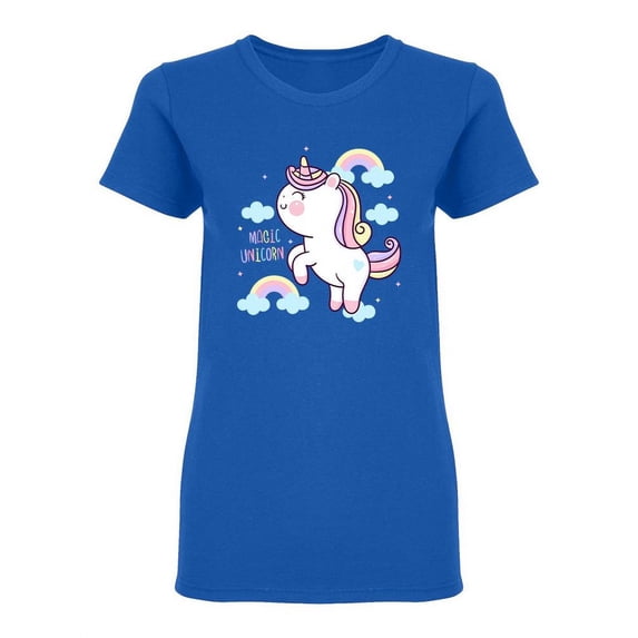 Cute Magic Unicorn Design Shaped T-Shirt Women -Image by Shutterstock, Female XX-Large