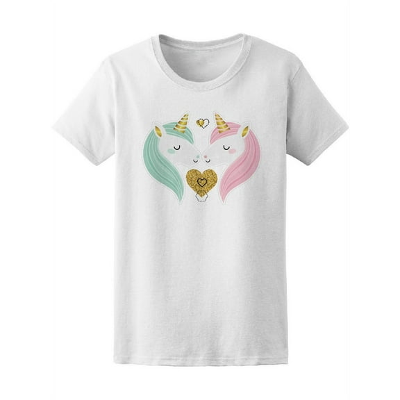 Cute Magic Unicorns In Love T-Shirt Women -Image by Shutterstock, Female Large