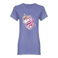 thumbnail image 1 of Cute Magical Unicorn Design Shaped T-Shirt Women -Image by Shutterstock, Female Small, 1 of 2