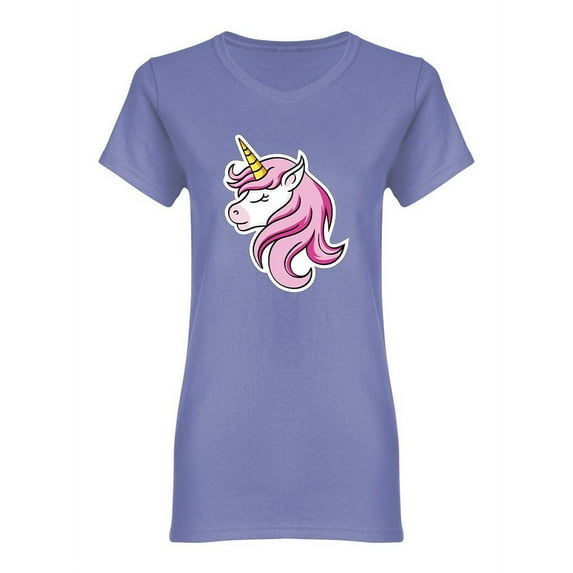 Cute Magical Unicorn Design Shaped Tee Women's -Image by Shutterstock
