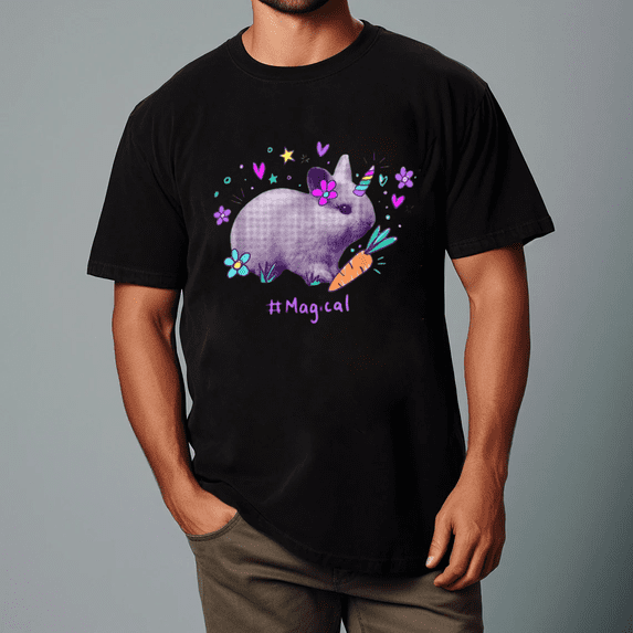 Cute Magical Unicorn Easter Bunny Bunicorn Holiday Gift Unisex T-Shirt, up to Size 5XL