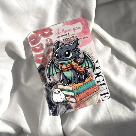 Cute Magical World Dragon Phone Grip, Acrylic Wizarding Griptok, Fantasy Novel Bookworm Phone Holder Stand, Coquette Aesthetic Phone Accessory, Gift for Readers