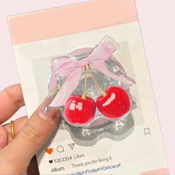 Cute Magnetic Expanding Phone Grip & Stand,Secure Grip for iPhone Cases, Comfortable One-Touch Holding,Kickstand for Hands-Free Viewing Smartphone Cellphone