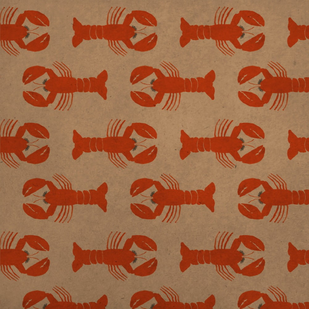 Cute Maine Lobsters Pattern Premium Kraft Roll Gift Wrap Wrapping Paper