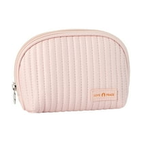 Cute Makeup Bag Mini Cosmetic Pouch Handy Zipper Pouch for Women Small Quilted Beauty Organizer Bag