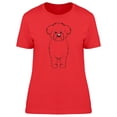 thumbnail image 1 of Cute Maltese Dog Sketch T-Shirt Women -Image by Shutterstock, Female Large, 1 of 2