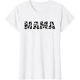 thumbnail image 1 of Cute Mama Cow Print Black White Mom Mother Animal Pattern T-Shirt, 1 of 3