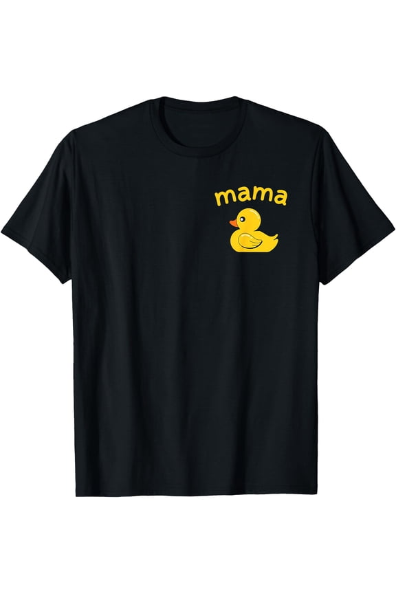 Cute Mama Duck Birthday Rubber Duck T-Shirt for Family Celebrations