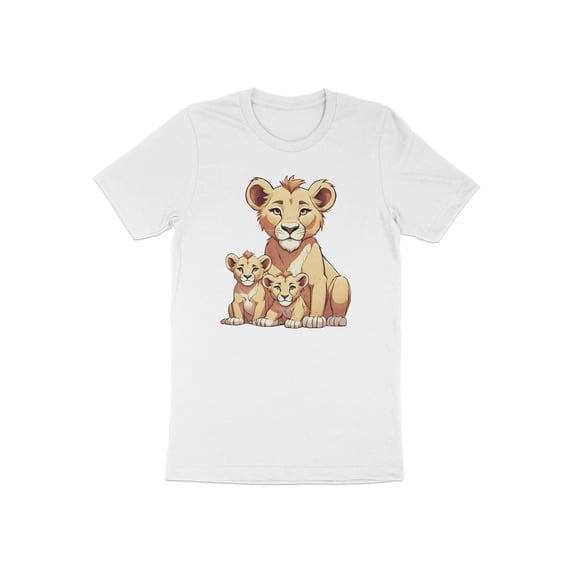 Cute Mama Lion and Cubs Family Mom Mother Gift Women Wife T-Shirt Mom Mother Lion Cubs Birthday Holiday Presents Men Women Kids Tshirt
