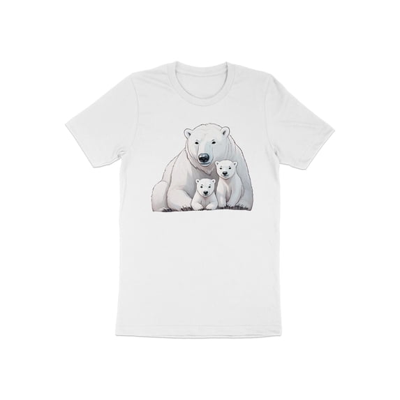 Cute Mama Polar Bear and Cubs Family Mom Gift Women Wife T-Shirt Mom Mother Bear Cubs Birthday Holiday Presents Tshirt