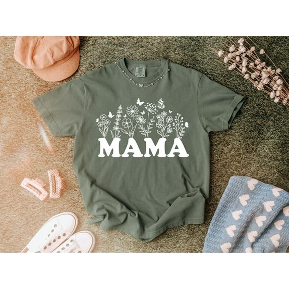 Cute Mama Shirt, Mothers Day Gift For Mom, Floral Mama Shirt, Pregnancy Announcement, Unique Mom Gift Retro Mom Birthday Gift