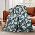 thumbnail image 1 of Cute Manatee Sea Animals Starfish Throw Blanket Soft Lightweight Flannel Blanket Fuzzy Sofa Fleece Blanket for Use in Bed Living Room Home Beachh Couch Travel 50"x40" for Kid Baby, 1 of 6