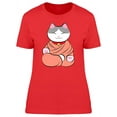 thumbnail image 1 of Cute Maneki Neko Buddha Kitten T-Shirt Women -Image by Shutterstock, Female Small, 1 of 2