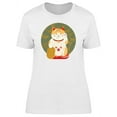 thumbnail image 1 of Cute Maneki Neko Cartoon T-Shirt Women -Image by Shutterstock, Female Large, 1 of 2