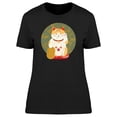 thumbnail image 1 of Cute Maneki Neko Cartoon T-Shirt Women -Image by Shutterstock, Female x-Large, 1 of 2