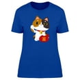 thumbnail image 1 of Cute Maneki Neko Kitten Cartoon T-Shirt Women -Image by Shutterstock, Female Small, 1 of 2