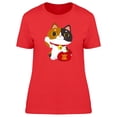 thumbnail image 1 of Cute Maneki Neko Kitten Cartoon T-Shirt Women -Image by Shutterstock, Female x-Large, 1 of 2