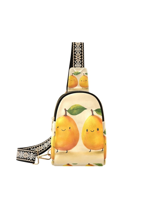 Cute Mangos Crossbody Bags Fanny Pack Sling Bag for Travel Chest Bag Shoulder Bag for Women Trendy