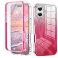 thumbnail image 1 of Cute Marble Case for iPhone 16 Built with Screen Protector,  [Military Grade Drop Tested] Stylish Full Body Shockproof Protective Rugged TPU Case Wireless Charging for Women/Girls,Rose, 1 of 6