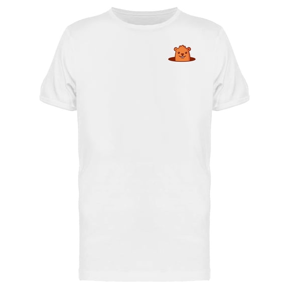 Cute Marmot In Hole  T-Shirt Men -Image by Shutterstock, Male x-Large