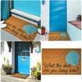 Cute Mat Step Entrance All Weather for Garage Summer Blue What The