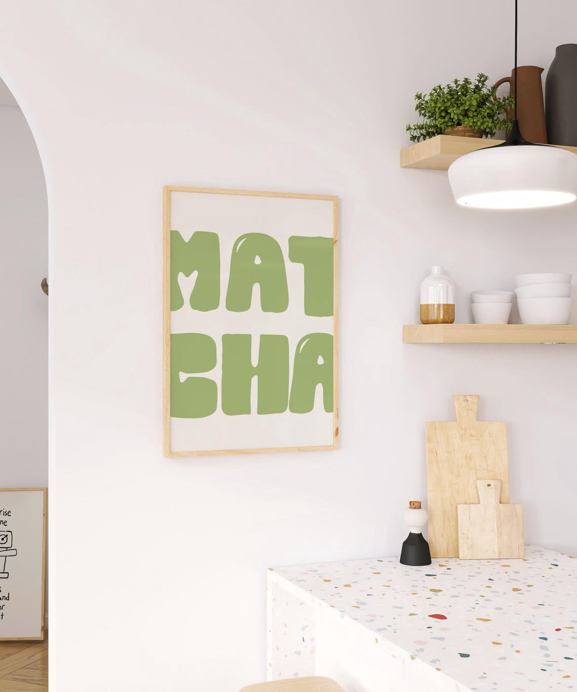 Cute Matcha Trendy Kitchen Coffee Bar Latte Cool Funky Apartment ...