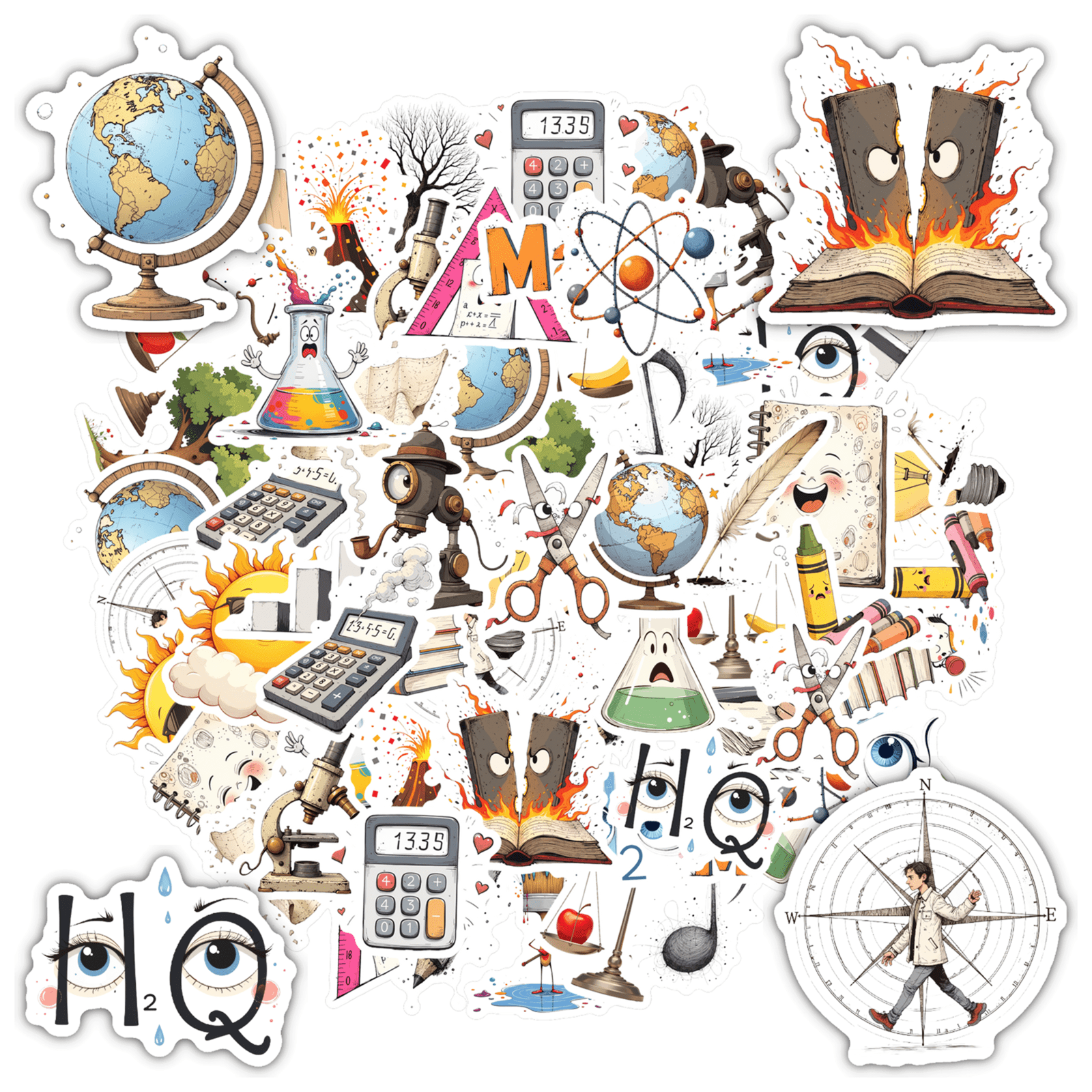 Cute Math Stickers Educational Science Teacher Stickers Fun Music ...