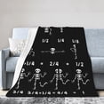 thumbnail image 1 of Cute Math Teacher Equation Skeleton Math Blanket Gifts For Kids Adults - Lightweight Throw Blanket For Bedroom Living Room Decor Soft Fuzzy Fleece Cozy Plush Bed Couch 80"X60", 1 of 7