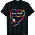 thumbnail image 1 of Cute Medical Assistant Colorful Stethoscope Heart T-shirt, 1 of 3