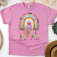 thumbnail image 1 of Cute Medical Assistant T-Shirt | Colorful Stethoscope Rainbow Design, Azalea, Size 3XL, 1 of 6