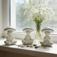 thumbnail image 1 of Cute Meditating Yoga Mushroom Resin Figurine - Adorable Desktop Ornament for Living Room/Office/Bedroom Decor, Handcrafted Resin Craft with Whimsical Charm, Perfect Gift Home Decor, 3.4*2.2*1.8in, B, 1 of 5