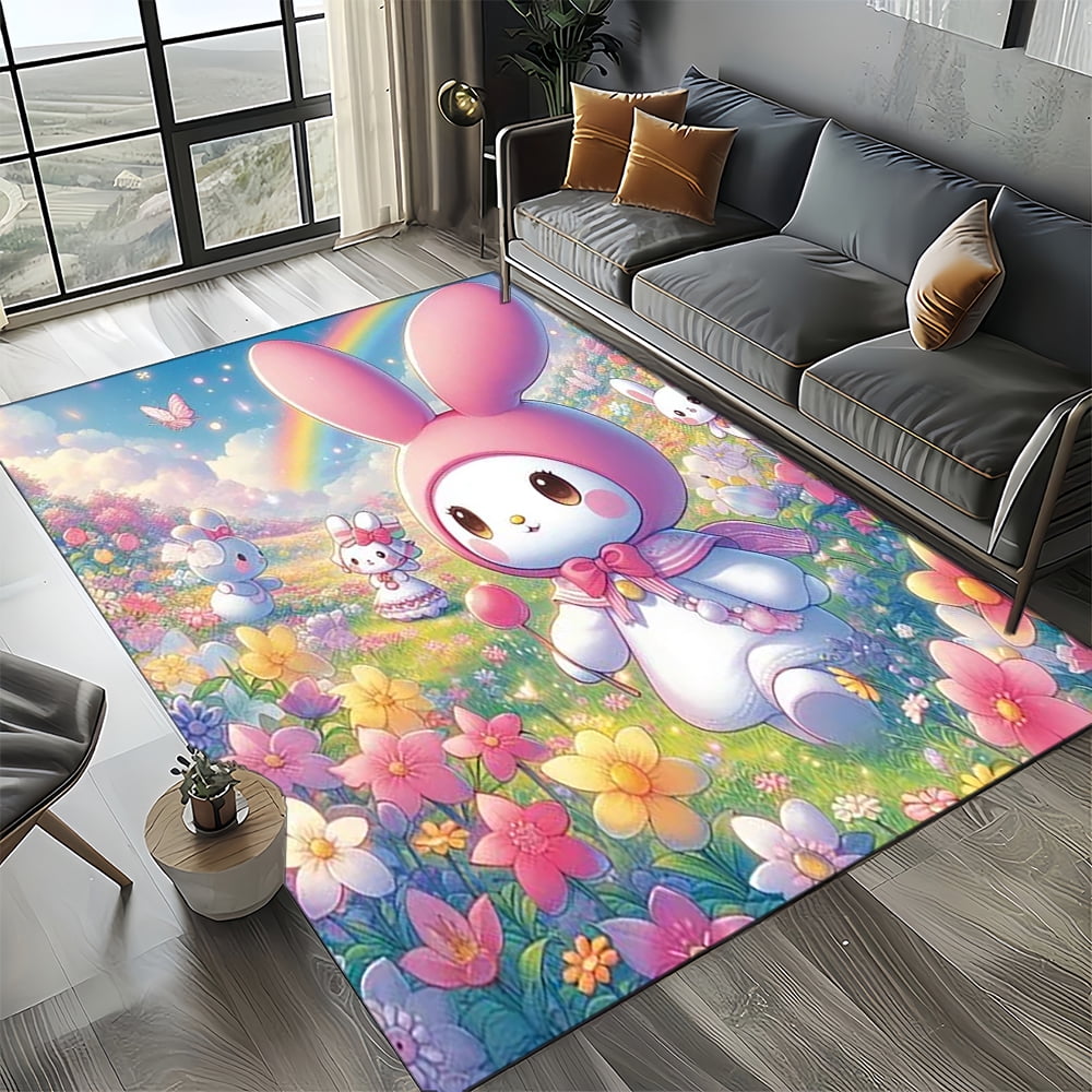 Cute Melody Sanrio Cartoon Carpet Rug for Home Living Room Bedroom Sofa ...