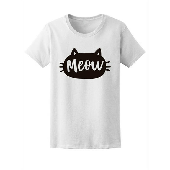 Cute Meow Love Cat T-Shirt Women -Image by Shutterstock, Female Large