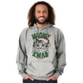 thumbnail image 1 of Cute Meowy Xmas Funny Santa Cat Pun Unisex Plus Fleece Graphic Hoodie Brisco Brands 2X, 1 of 5