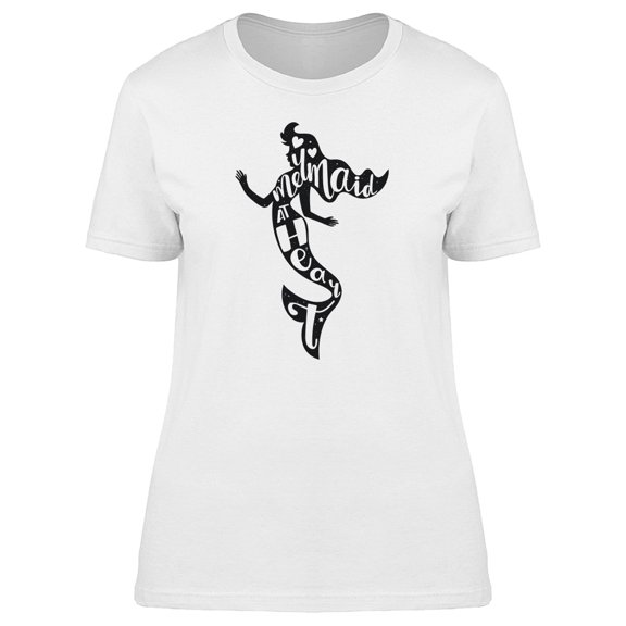 Cute Mermaid At Heart T-Shirt Women -Image by Shutterstock, Female Small