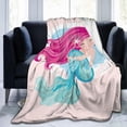 thumbnail image 1 of Cute Mermaid Girl Bed Blanket Ultra Soft Throw Blanket All Season Warm Light Weight Cozy Plush Blankets for Home Bedroom Sofa Chair Travel, 40"X50", 1 of 6