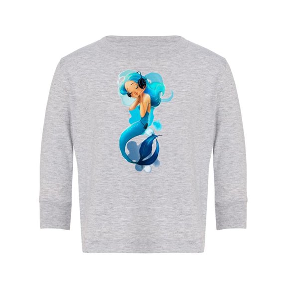 Cute Mermaid With Headphones Long Sleeve Toddler -Image by Shutterstock,  3 Toddler