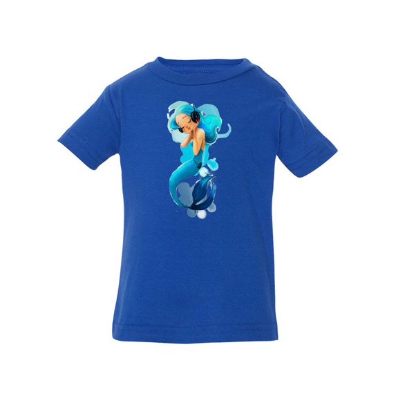 Cute Mermaid With Headphones T-Shirt Infant -Image by Shutterstock, 12 Months