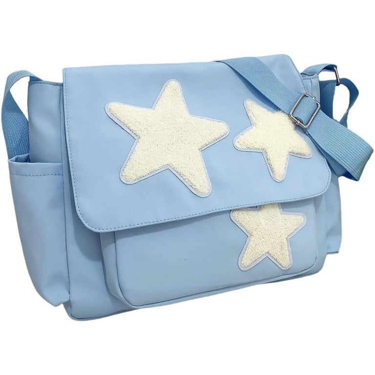 Cute Messenger Bag, Aesthetic Crossbody Bag, Y2K Star Grunge Bag 