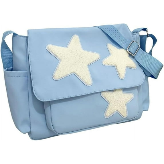 Cute Messenger Bag, Aesthetic Crossbody Bag, Y2K Star Grunge Bag Emo Shoulder Tote Purse for Women