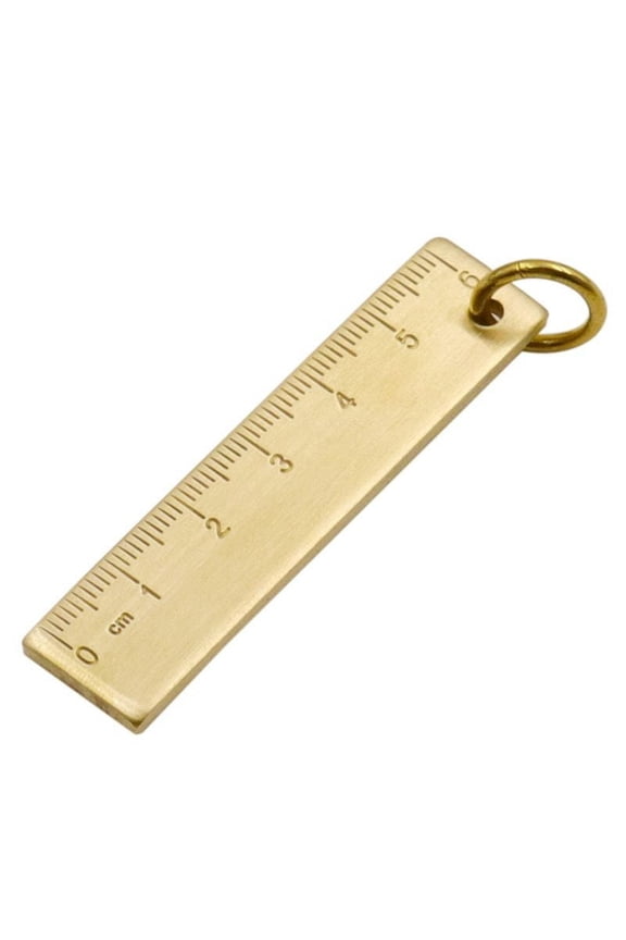 Cute Metal Straight Ruler Keychain Pendant for Kids Students Novelty Item Korean Stationery Office School Supplies 6CM