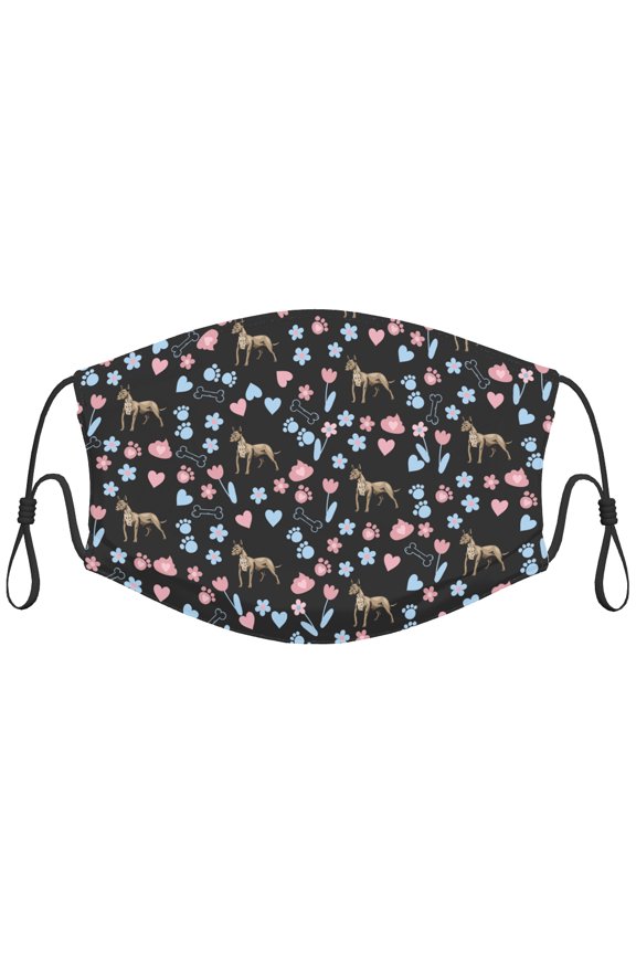 Cute Mexican Hairless Dog Graphic Printed Cloth Face Masks Reusable for Adults (1 Pcs)