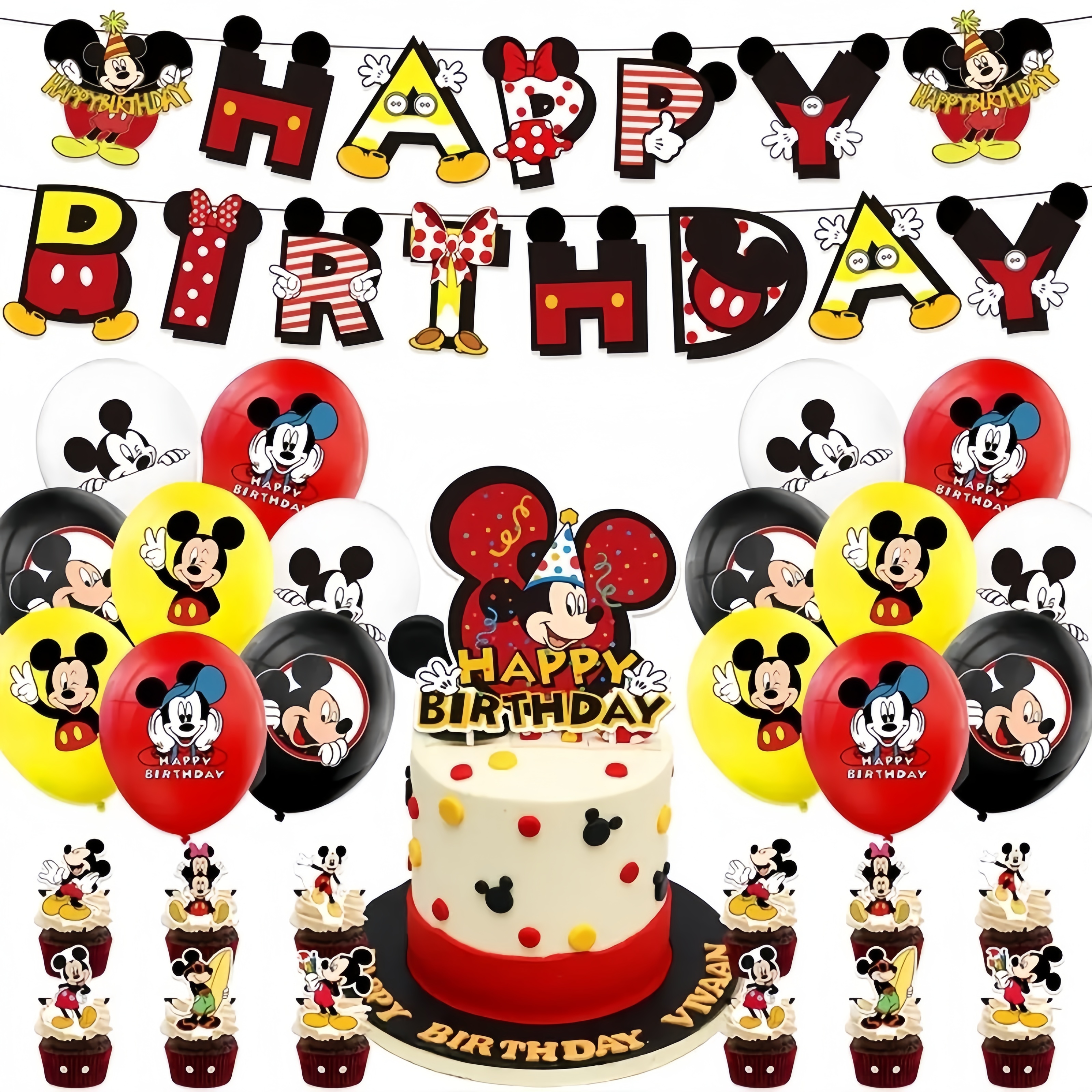 Cat Themed Birthday Party Decoration Set – Cute Party Supplies For Boys & Girls, Self-Sealing & Biodegradable