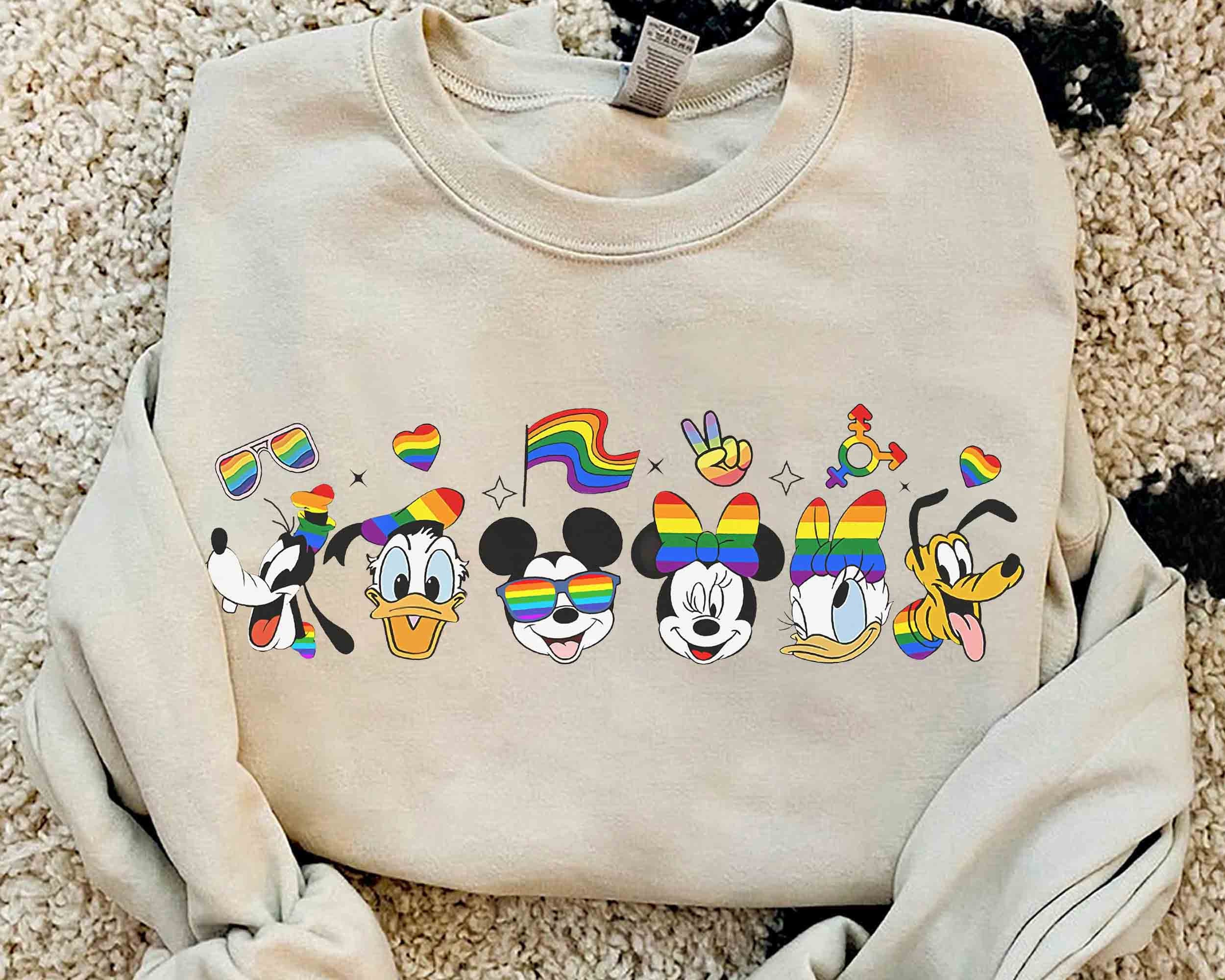 Cute Mickey Mouse & Friends Head Pride Month 2024 LGBT Shirt, Disney