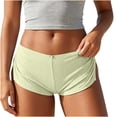 thumbnail image 1 of Cute Micro Pajamas Shorts for Women Low Rise Side Slit Ruched Lounge Shorts Pj Bottoms Yellow M(M), 1 of 6