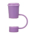 thumbnail image 1 of Cute Milk Tea Shaped Silicone Straw Tip Cover Reusable Drinking Straw Sealing Plug, 1 of 6