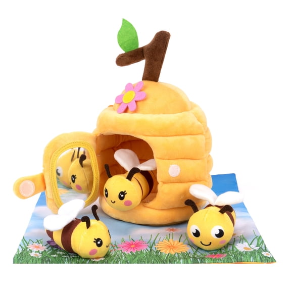 Cute Mini Busy Bee Game Plush Doll Toy, Cartoon Style Soft Stuffed Animal, Kids Gift Decorative Plushie