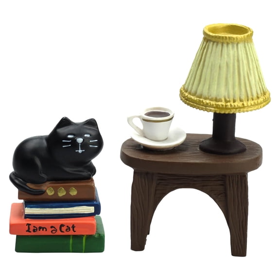 Cute Mini Cat on Books Figurine Resin Cat for Office, Home Decoration Perfect Cute Cat Gift for Cat Lovers