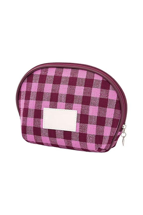 Cute Mini Makeup Bag Quilted Cosmetic Pouch For Women Travel Organizer Handy Zipper Beauty Small Toiletry Accessories