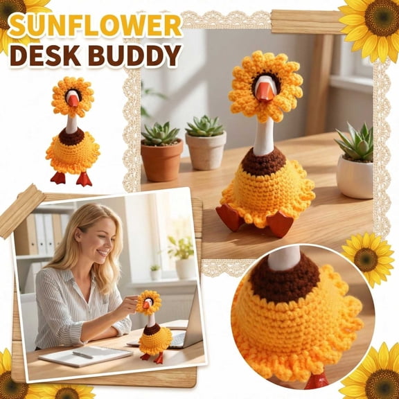 Cute Mini Desktop Goose Figurine Set - Miniature Adorable Desk Decoration With 2.5-Inch Height, Crafted From Durable , Ideal For Organizing Office Supplies, Adding Playful